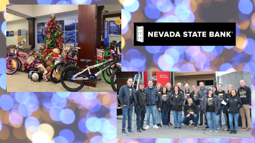Nevada State Bank Collecting Toys and Bikes for the 98.5 KLCU Toy Drive