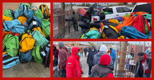 HomeAid Distributes Hundreds of Backpacks With Essential Items to Homeless Community