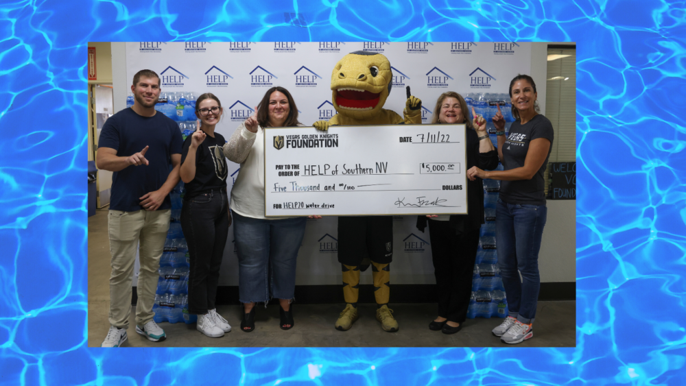 Big Water Donation by Vegas Golden Knights Will Help Southern Nevada Homeless