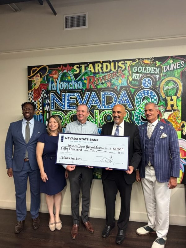 Nevada State Bank Commits $125,000 to Nevada Donor Network Foundation's "End the Wait" Campaign